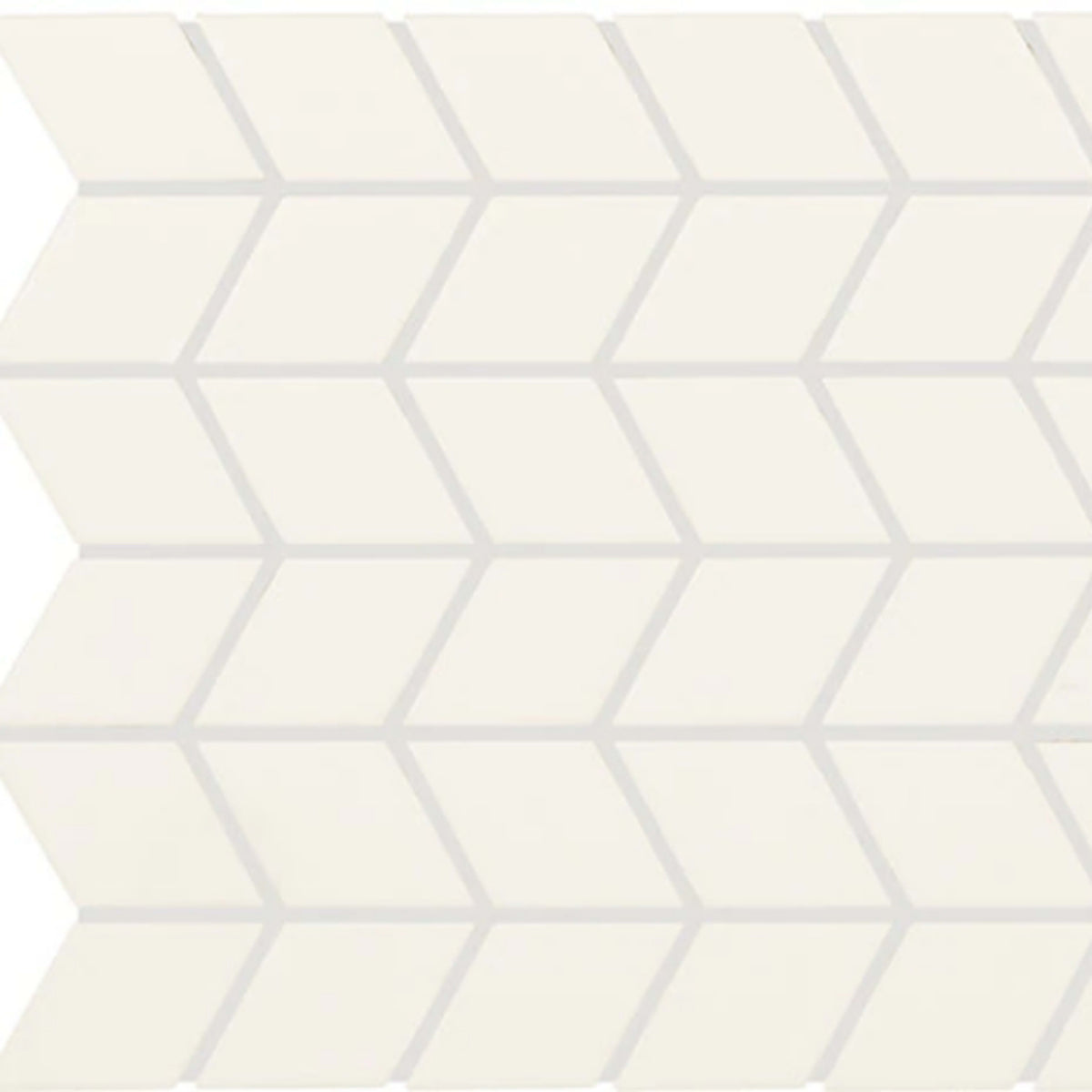 Color Wheel Retro in Matte Arctic White Chevron Tile