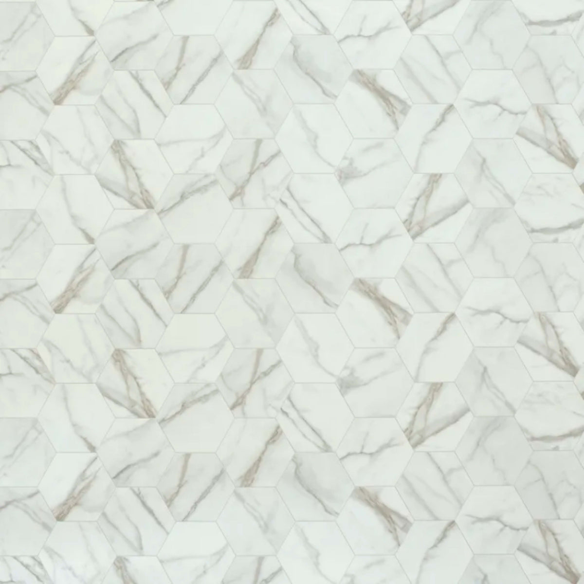 Carrara in Pearl - Silver Vinyl Sheet Goods