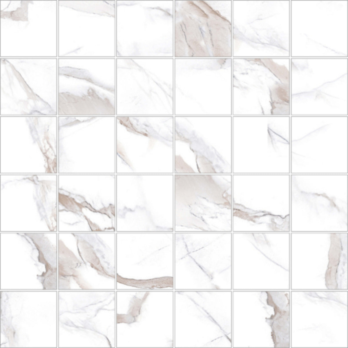 Mosaic Calacatta - Square in Bronze Tile