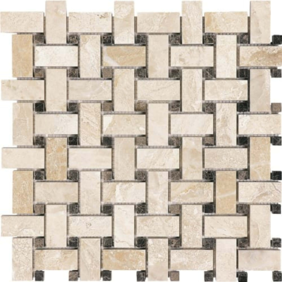 Impero Reale in Basketweave Polished Natural Stone