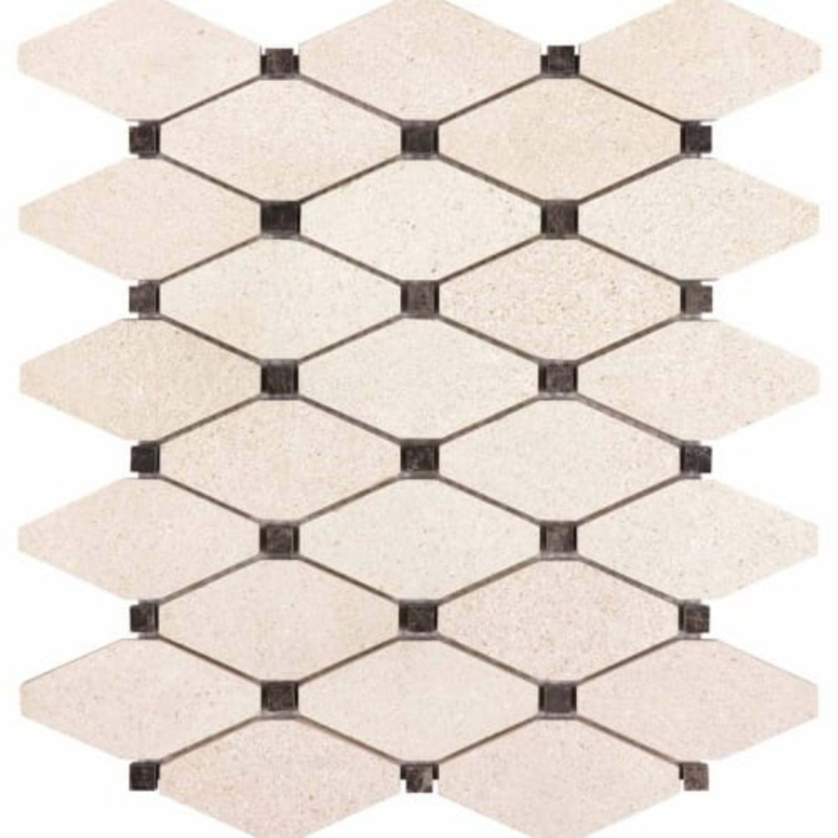 Serene Ivory in Clipped Diamond Polished Natural Stone