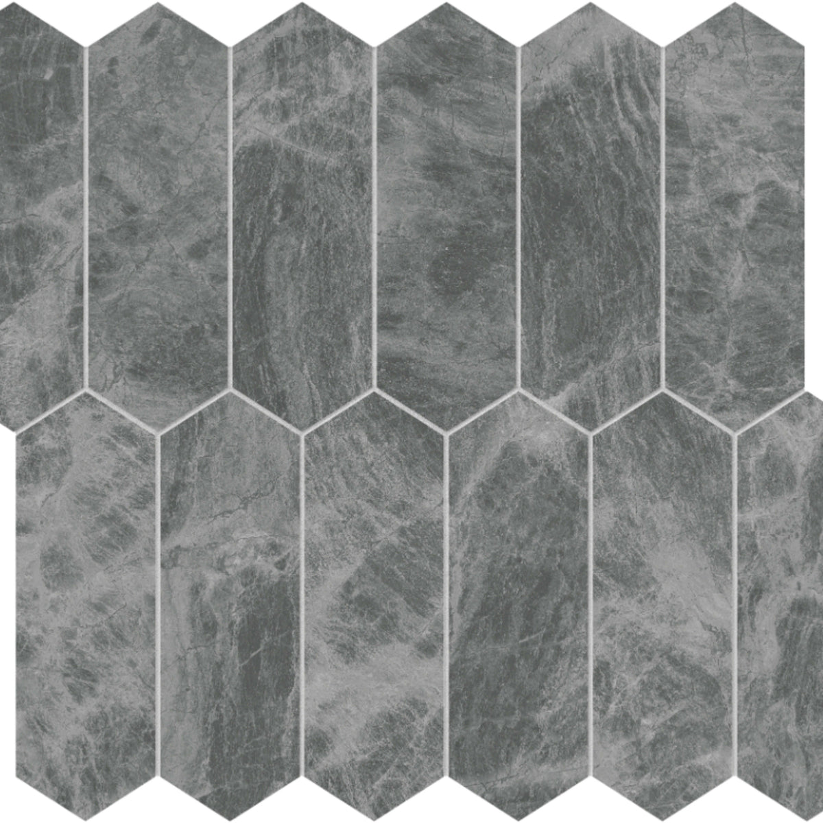 Gemma Mystique in Picket Mosaic Brushed Natural Stone