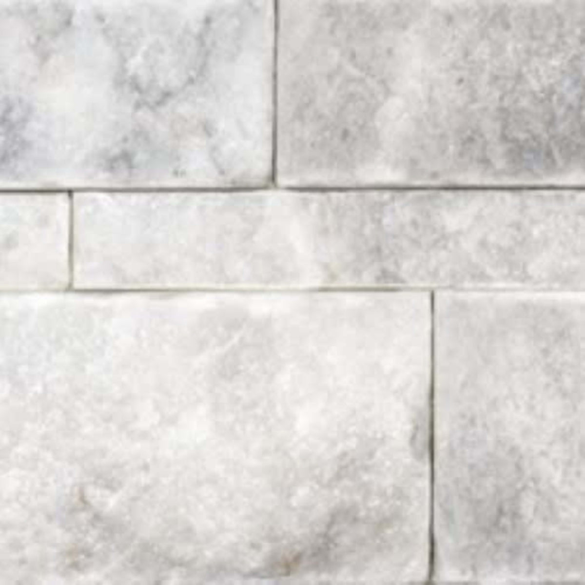 Bianco Venatino in Split Face 6x24 Wall Panels Natural Stone