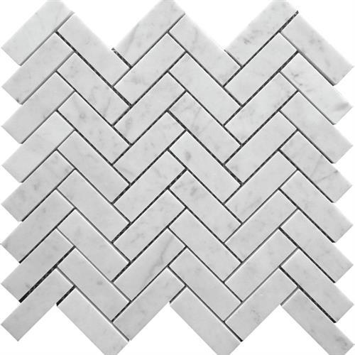 Marbella in Carrara 1x3 Herringbone Polished Natural Stone