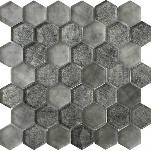 Sierra in Graphite Linen Hex Natural Stone
