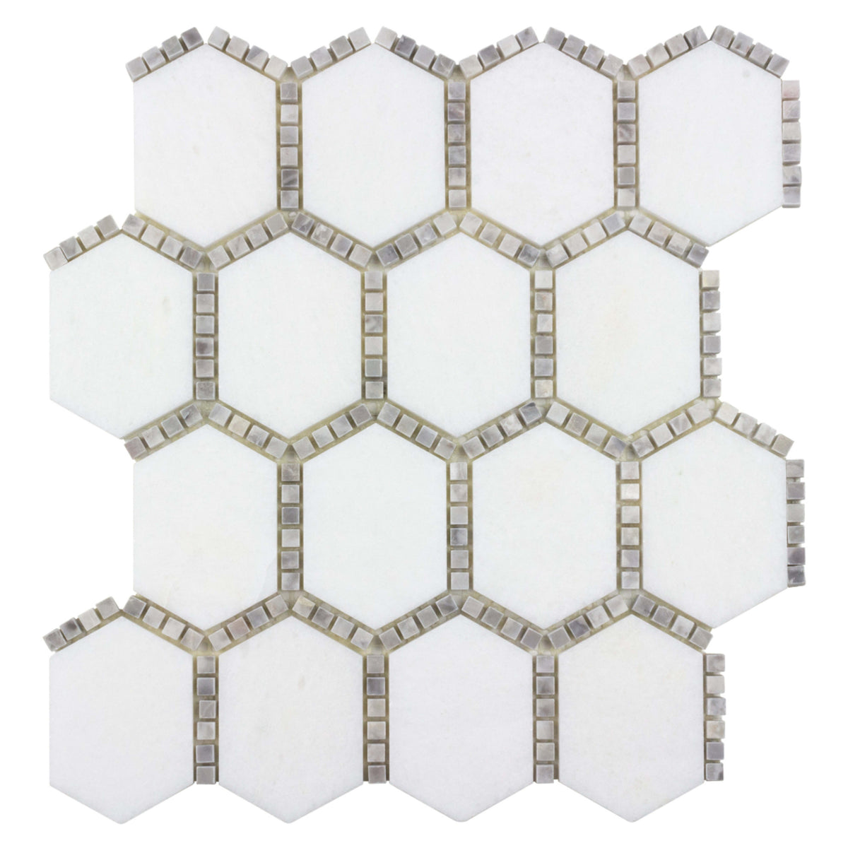 The Finish Line in Jeweled Hex Manor Gray Natural Stone