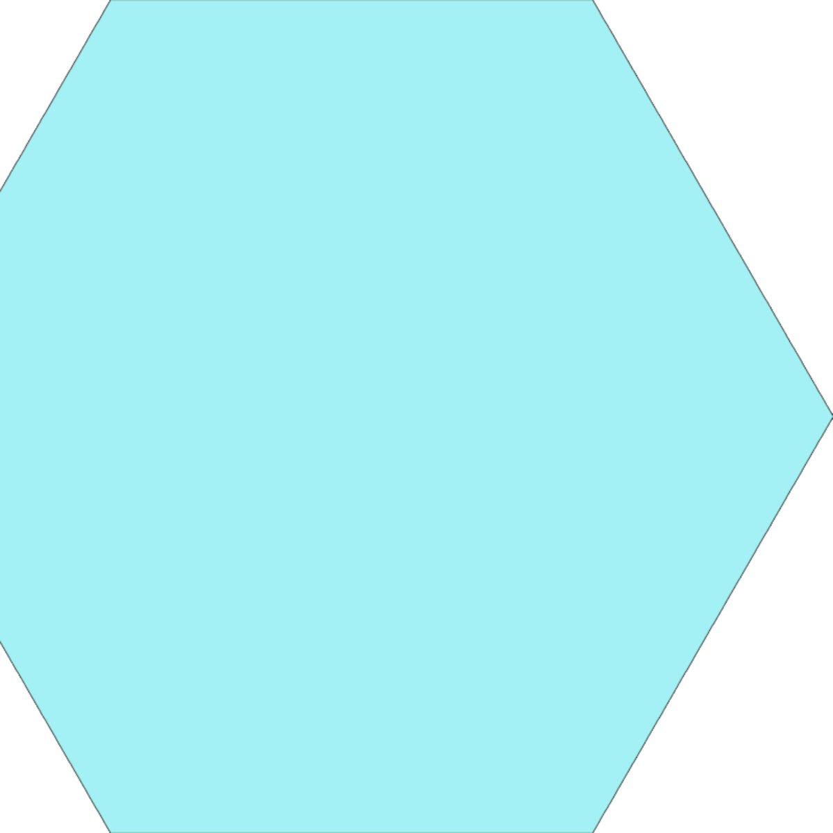 Basic Hex in Aqua Tile