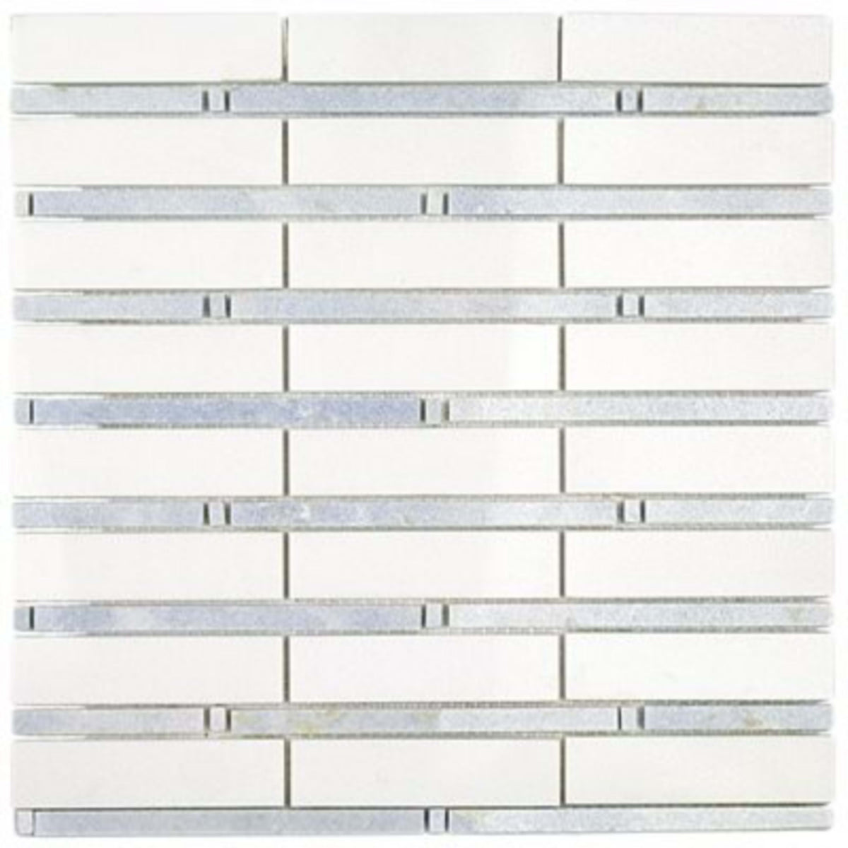 Bardiglio in Bamboo Pattern White Thassos Blue Celeste Line Natural Stone