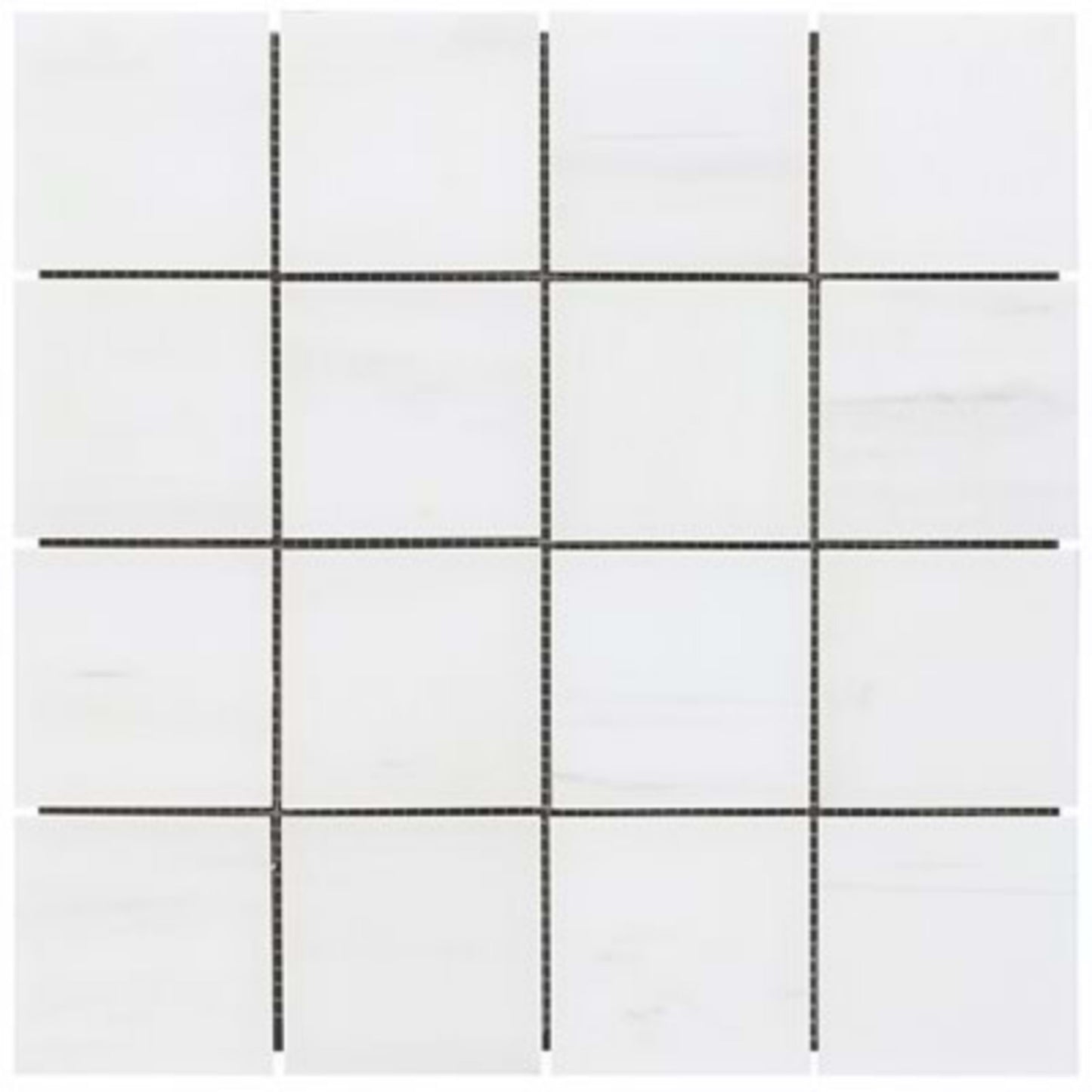 Bianco Dolomite in Premium 3'' Square Honed Natural Stone