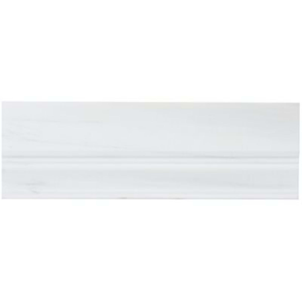 Bianco Dolomite in Premium Base Molding Honed 4x12 Natural Stone