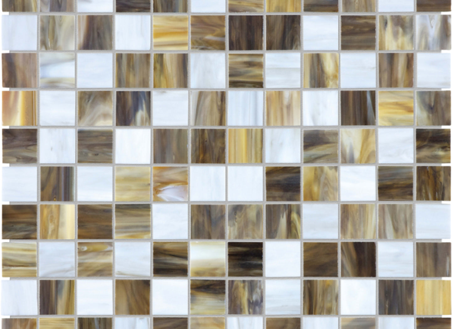 Baroque in Peperino 1x1 Mosaic