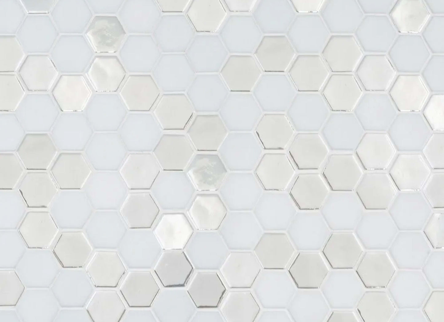 Brill Hexagon Mosaic in Pearl
