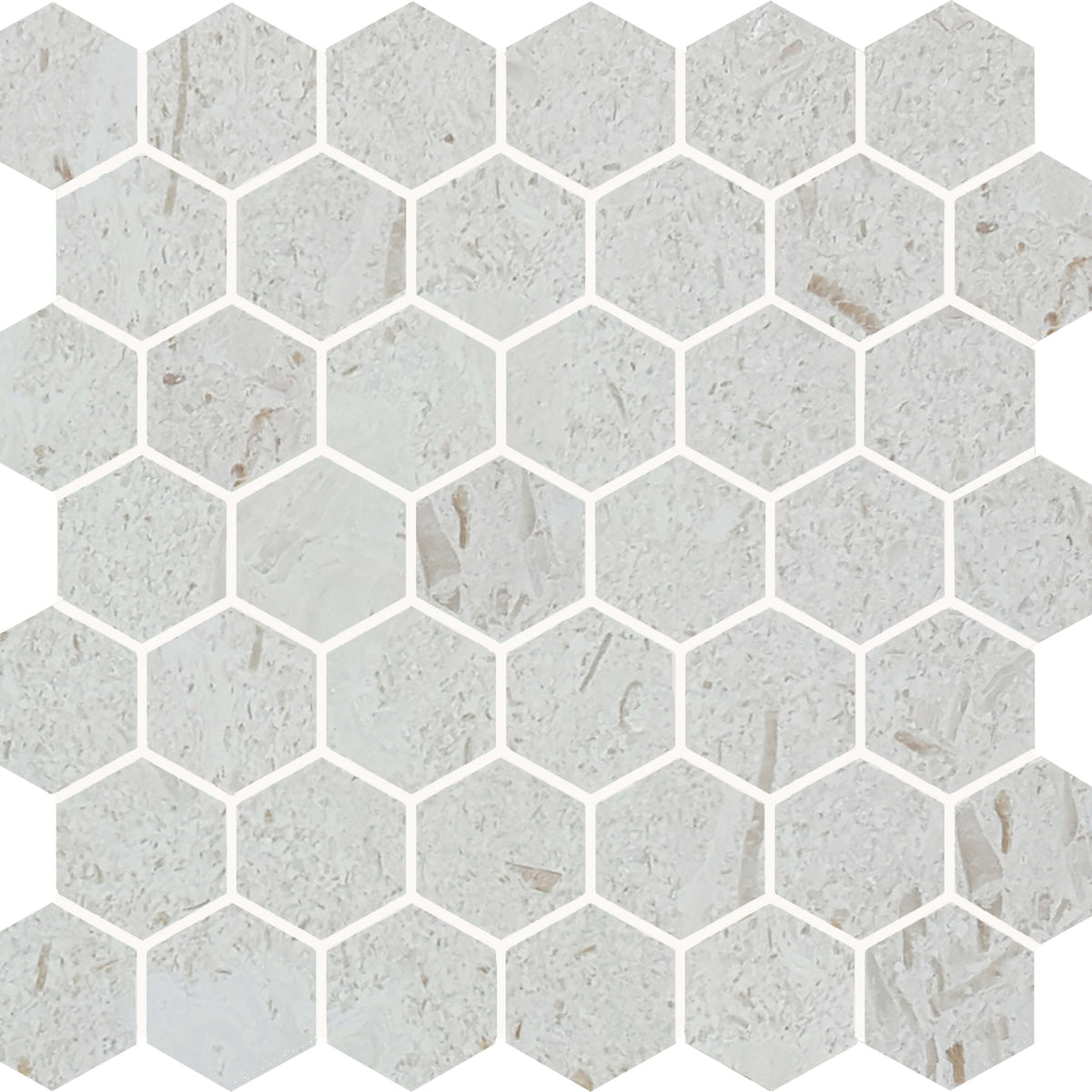 Sand Key in Shell Stone Hexagon Natural Stone