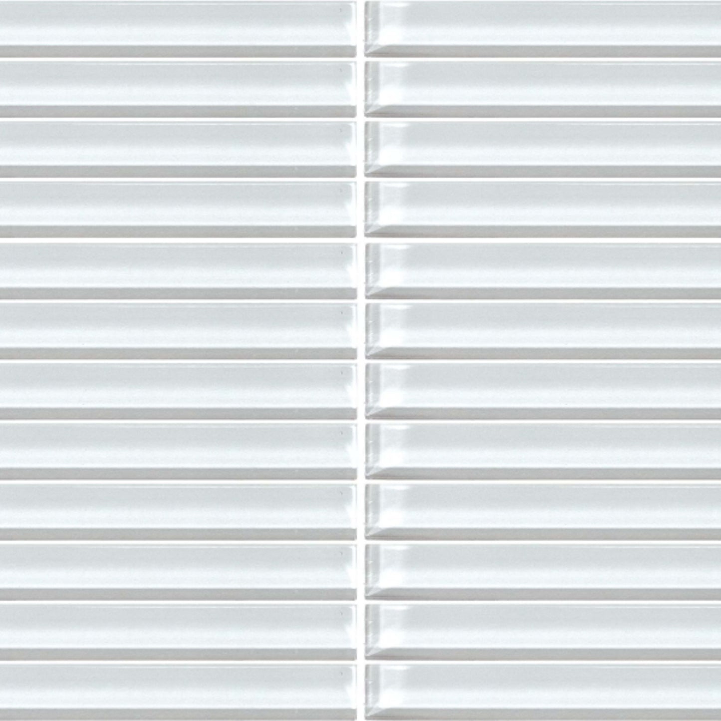 Color Wave - Straight Joint in Feather White Glass Tile