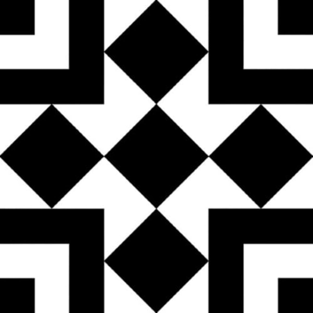 Retro Neuve in Checker Blocks Tile