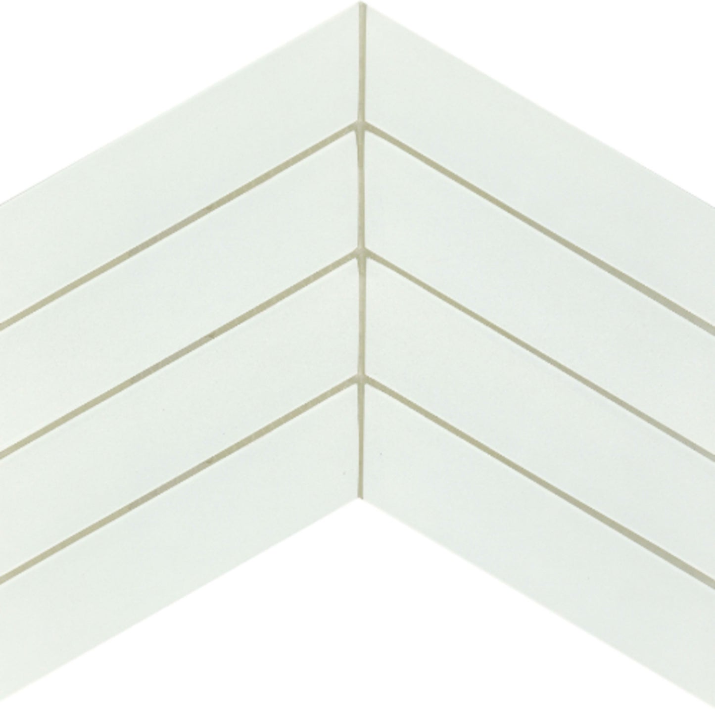 Concept in White Chevron Glass Tile