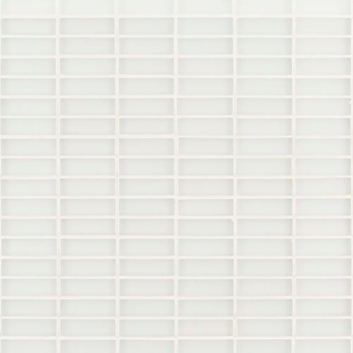 Dry Ice Mosaic in White Glass Tile