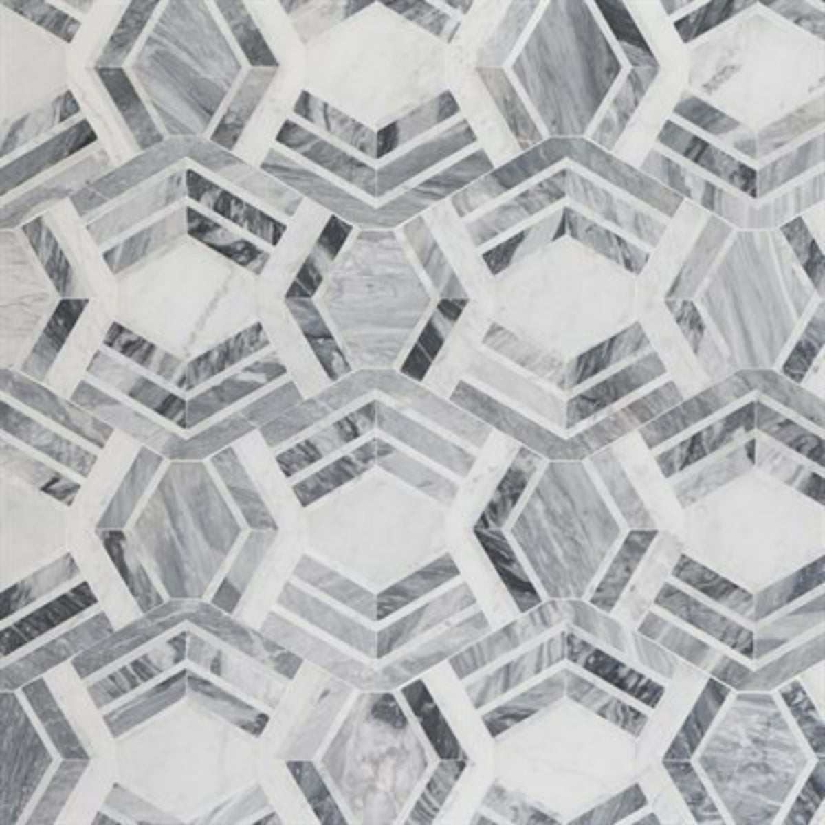 Encore in Encore Canta - White Cararra Bardiglio Natural Stone