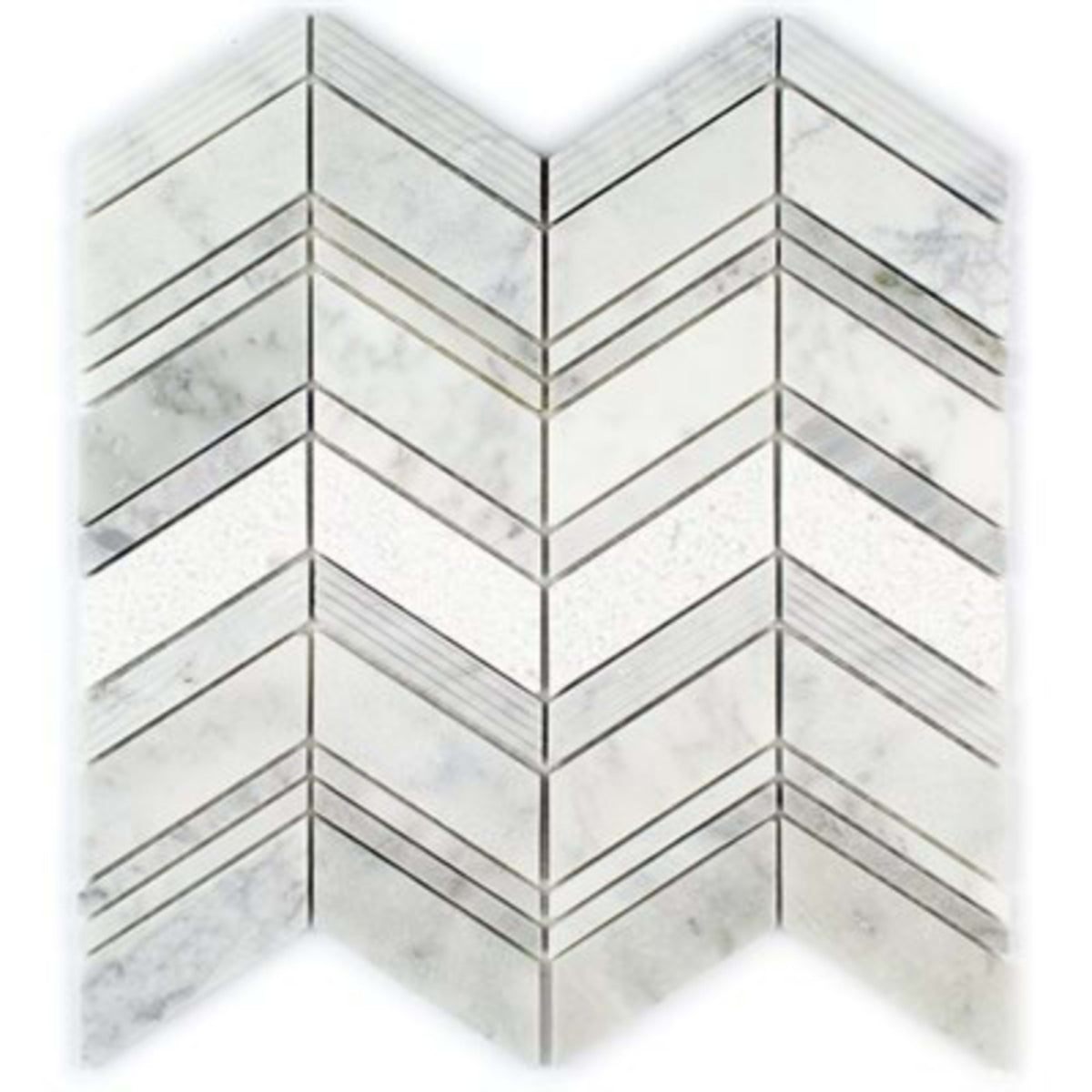 Field Stone in White Carrara Natural Stone