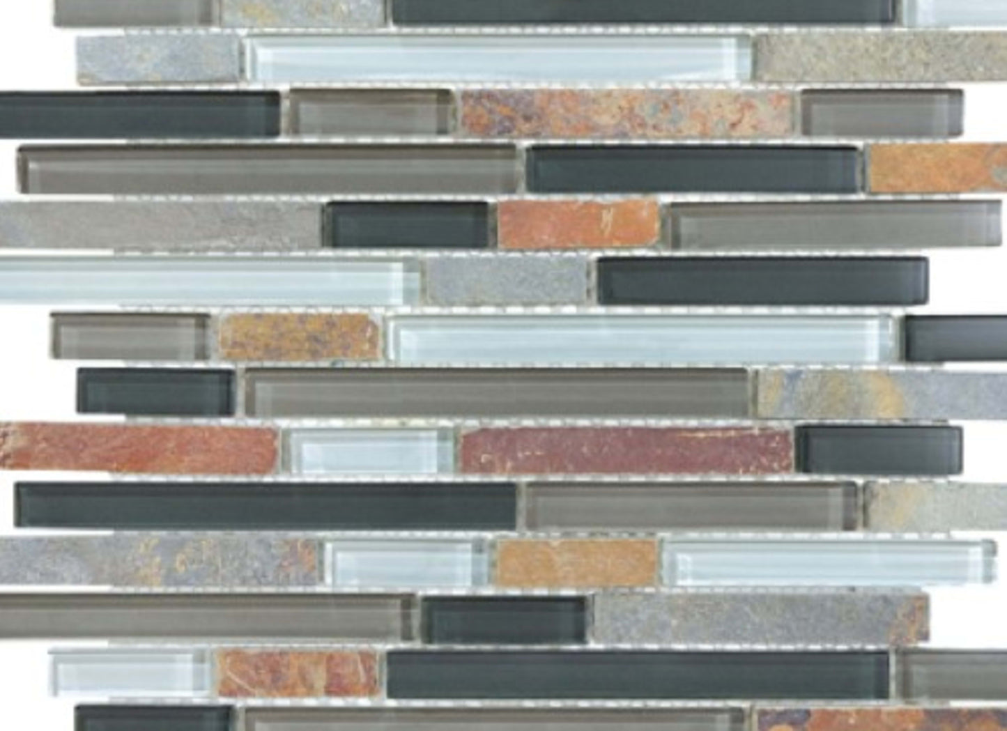 Bliss in Smoky Mica 12x12 Random Strip Mosaics