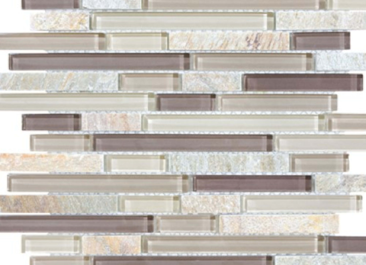 Bliss in Cotton Wood 12x12 Random Strip Mosaics
