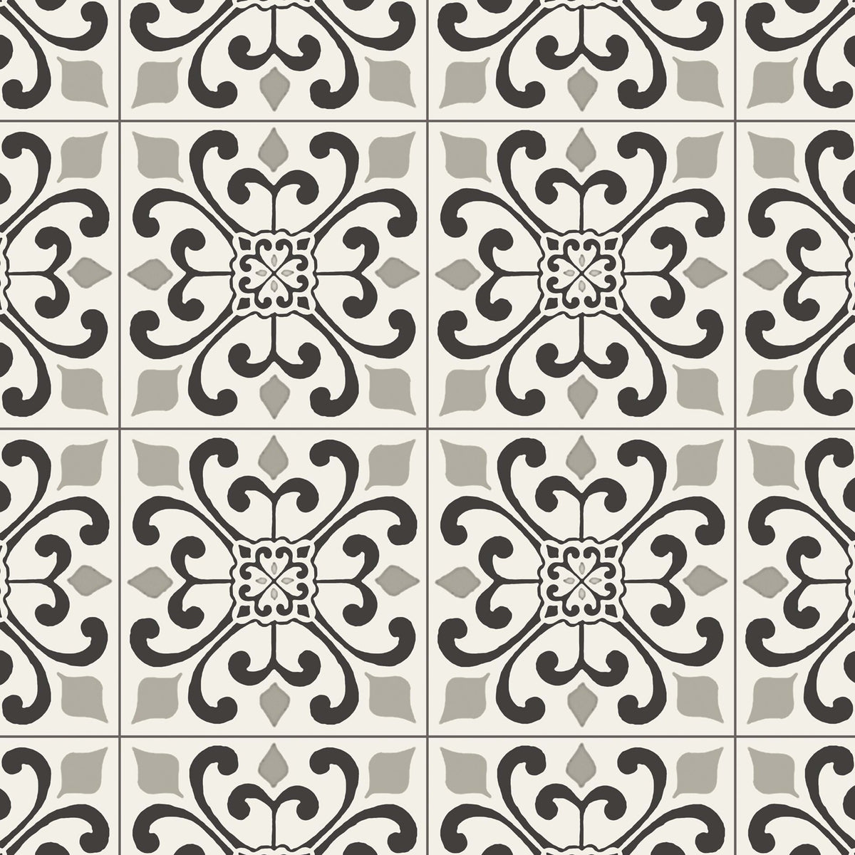 Progressions Amador Medallion in Heirloom Gray 12' Vinyl Sheet Goods