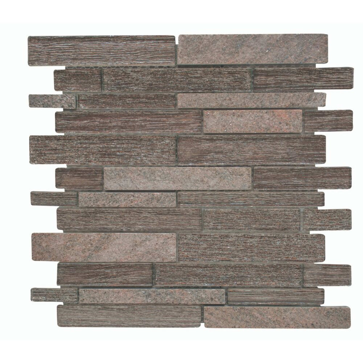 Galaxy in Brown Brick Glass Tile