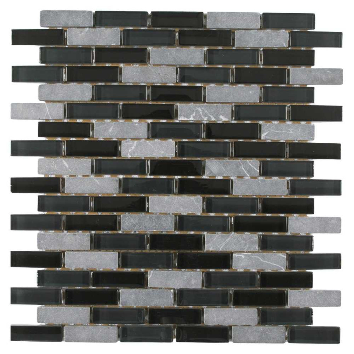 Vetro Marmi in Black Glass Tile