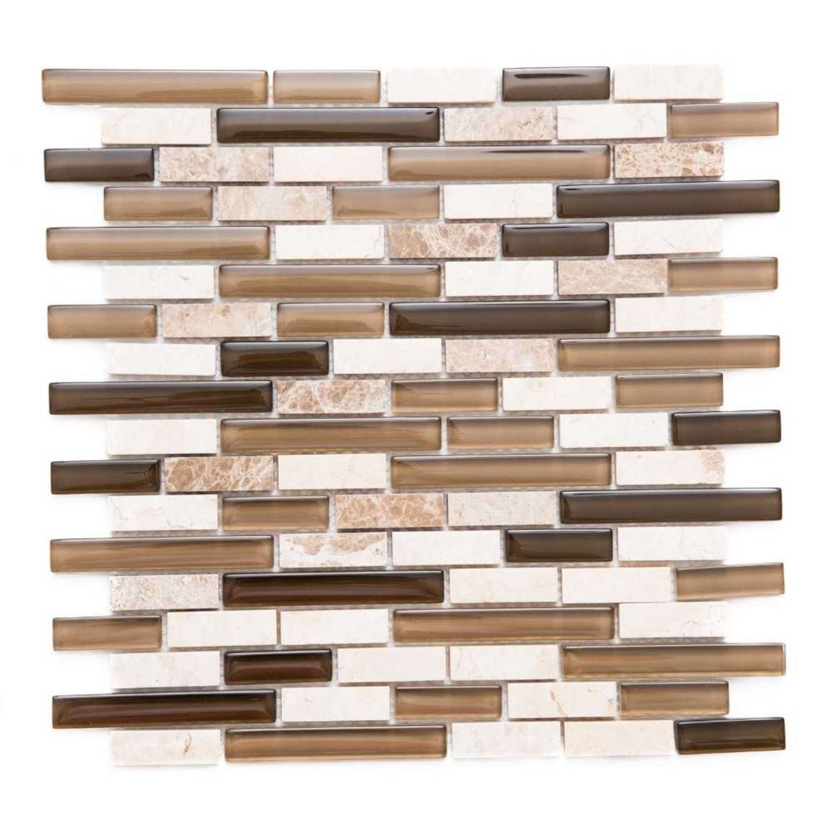 Vetro Marmi in Cappuccino Glass Tile