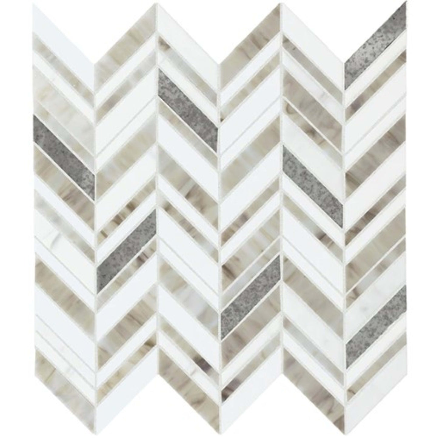 Stone Theory in Geo Chevron Tile