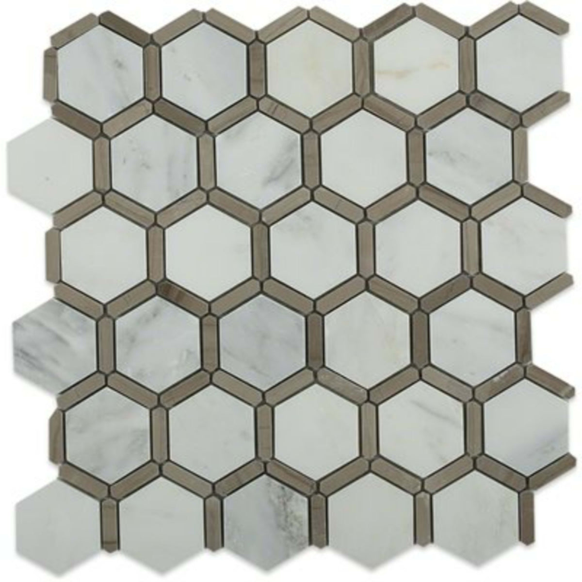 Honeycomb in Asian Statuary Athens Grey Natural Stone