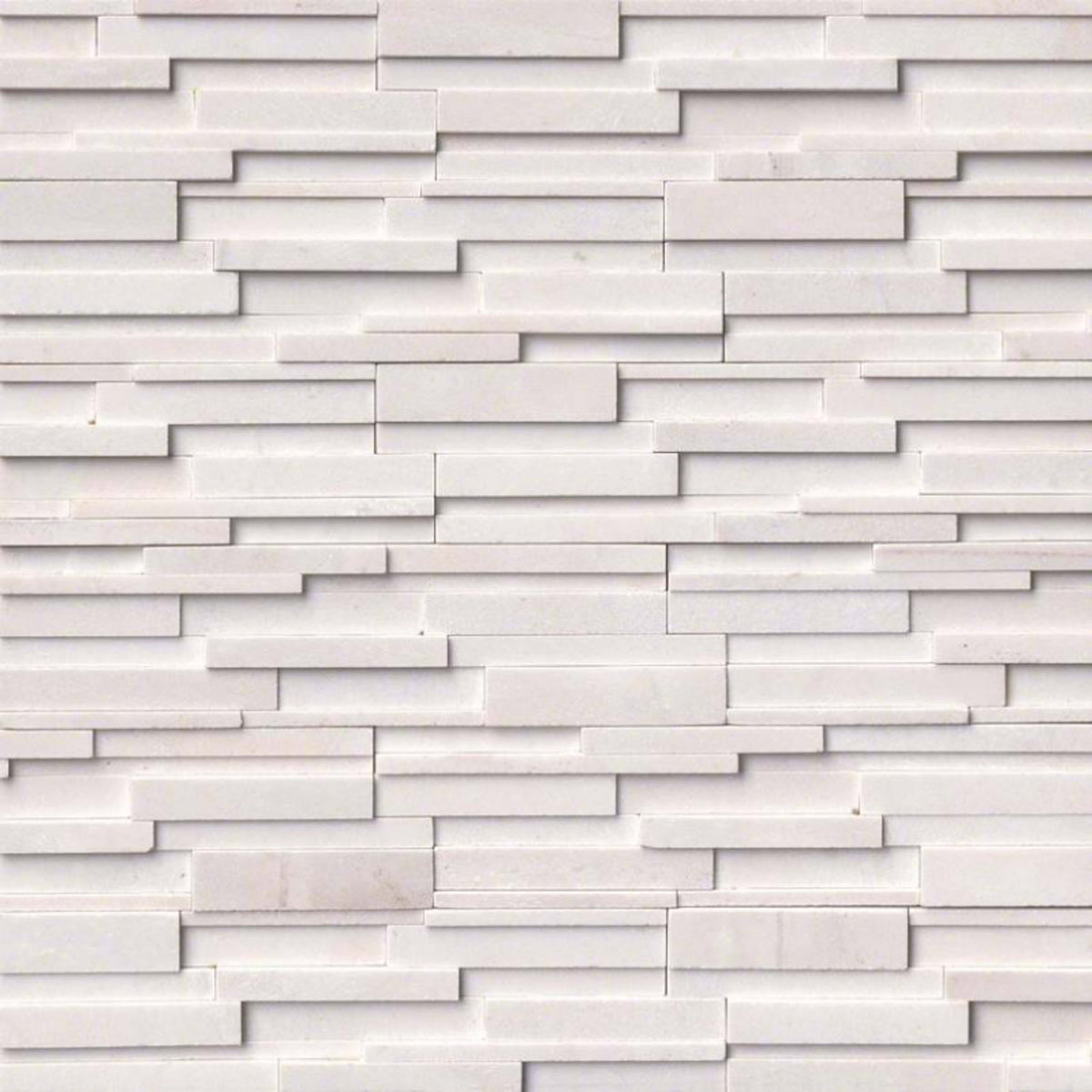 Rockmount Stacked Stone Collection in Arctic White 3d Natural Stone