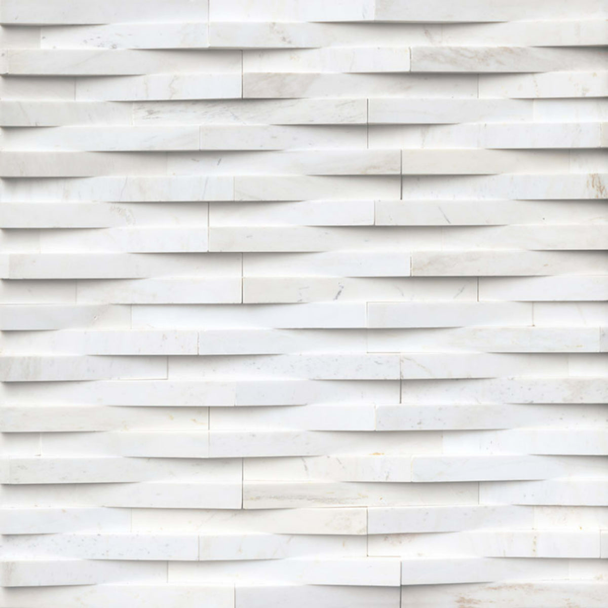 Rockmount Stacked Stone Collection in Cosmic White 3d Wave Natural Stone