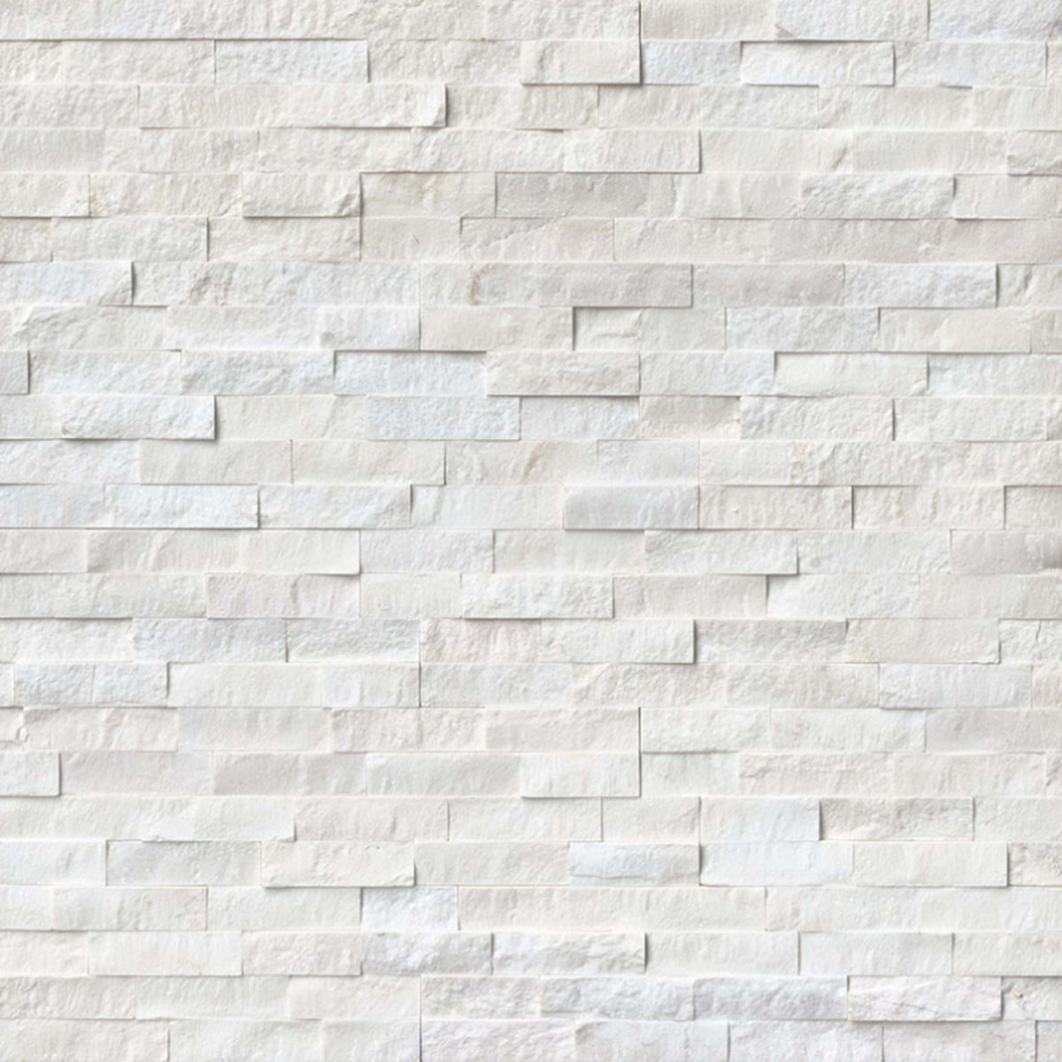 Rockmount Stacked Stone Collection in Cosmic White Natural Stone