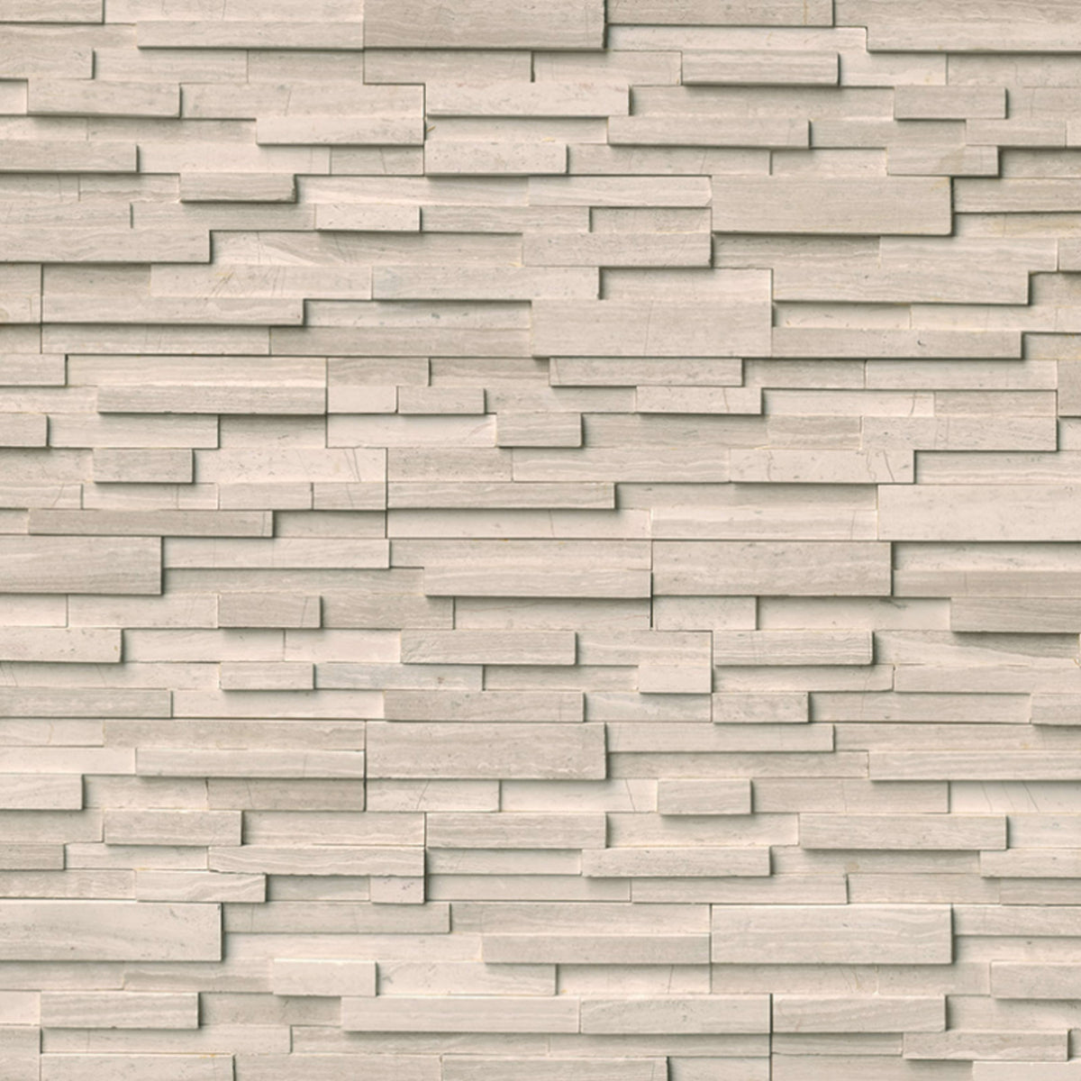 Rockmount Stacked Stone Collection in White Oak 3d Honed Natural Stone