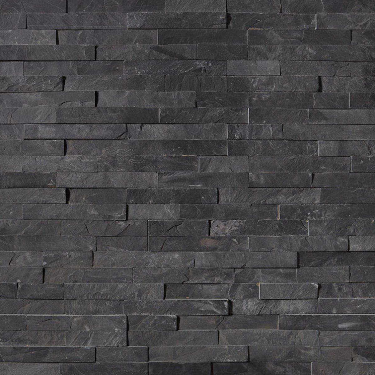 Rockmount Stacked Stone Collection in Premium Black Natural Stone