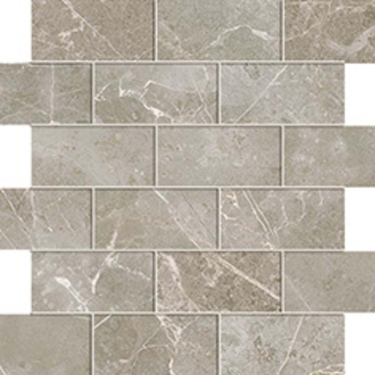 Liberty in Franklin Gray Brick Mosaic Tile