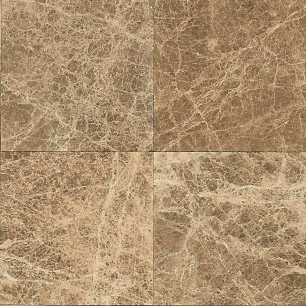 Marble in Emperador Lt Cl-12x12x.375 Natural Stone