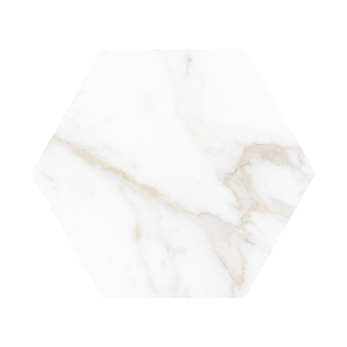 Massa Marble in Calacatta Oro 9x10 Hexagon Tile