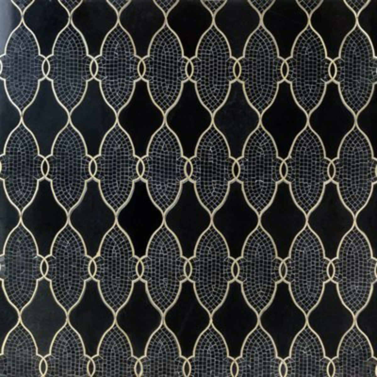 Empress in Empress Anastasia - Black Jade With Brass Line Natural Stone