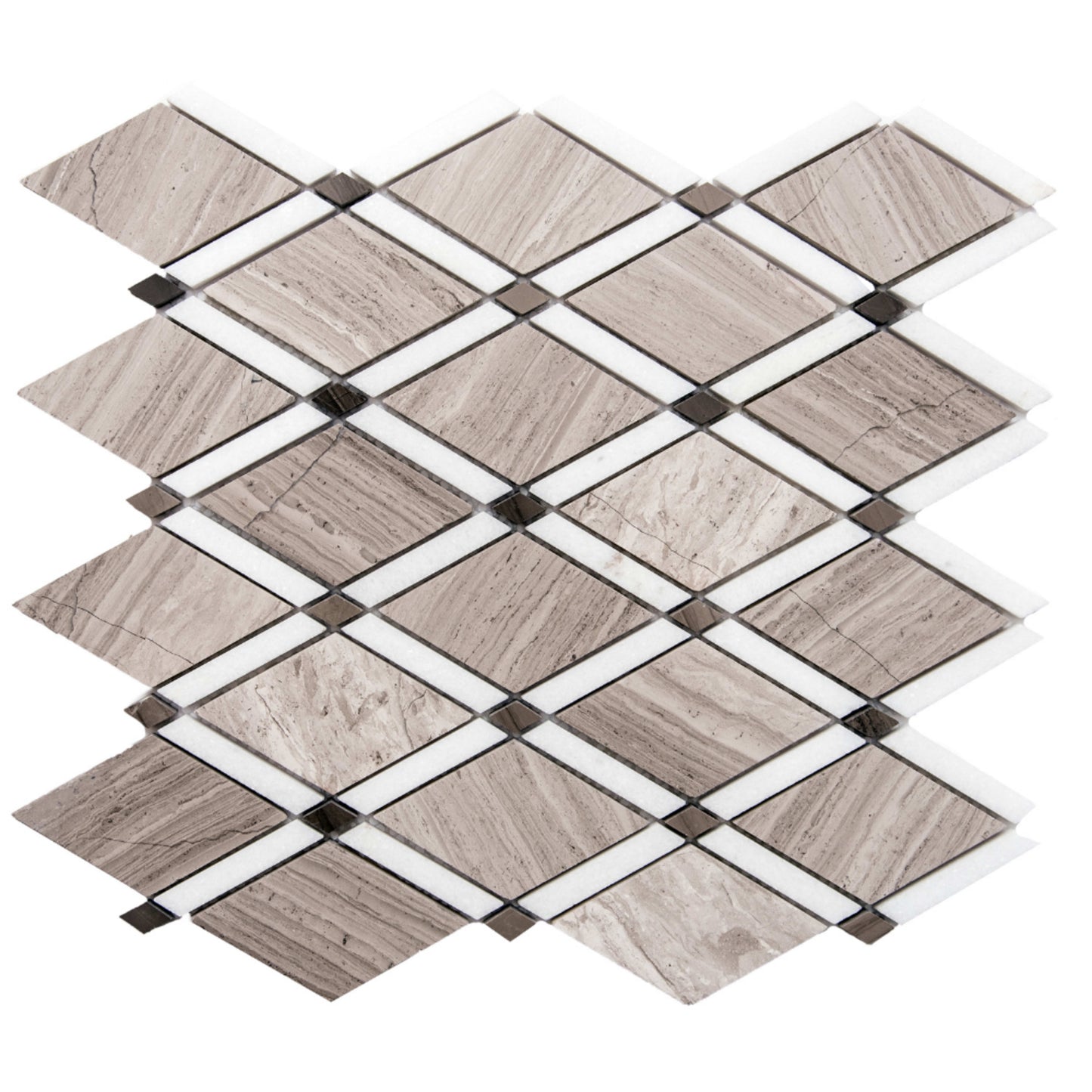 Diamante in Wooden White Natural Stone
