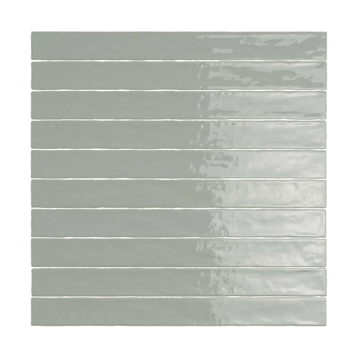 Linea in Verde Menta Glossy 2 X 20 Tile