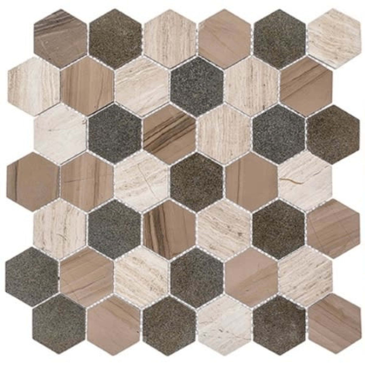 Colonial in New Chesapeake 2" Hex Natural Stone