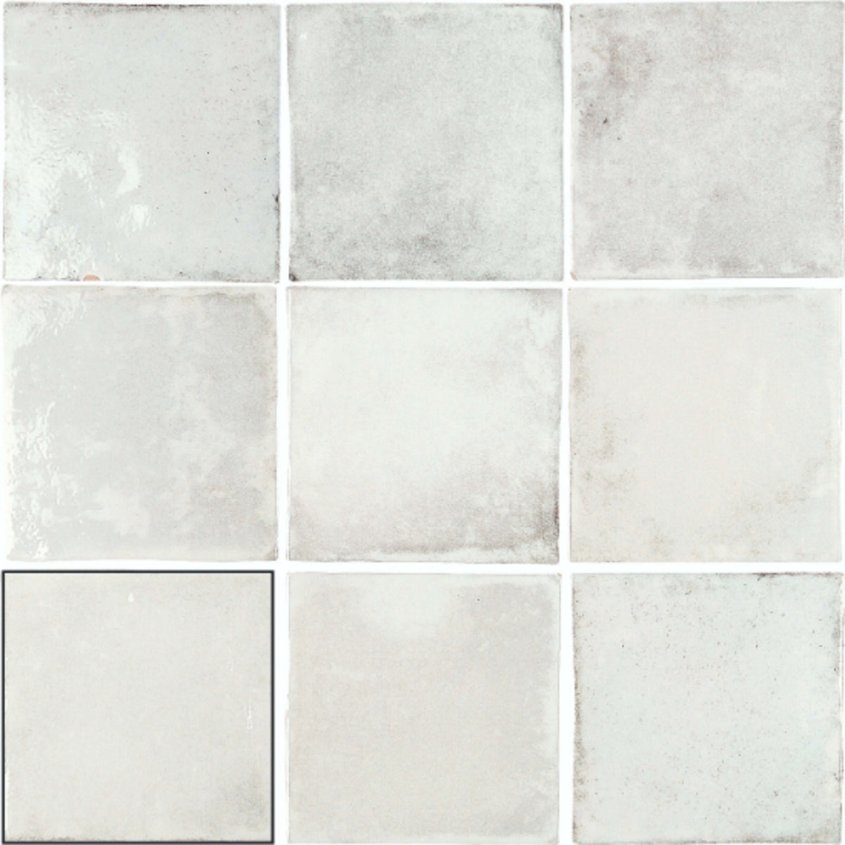 Old Savannah in White 4x4 Tile
