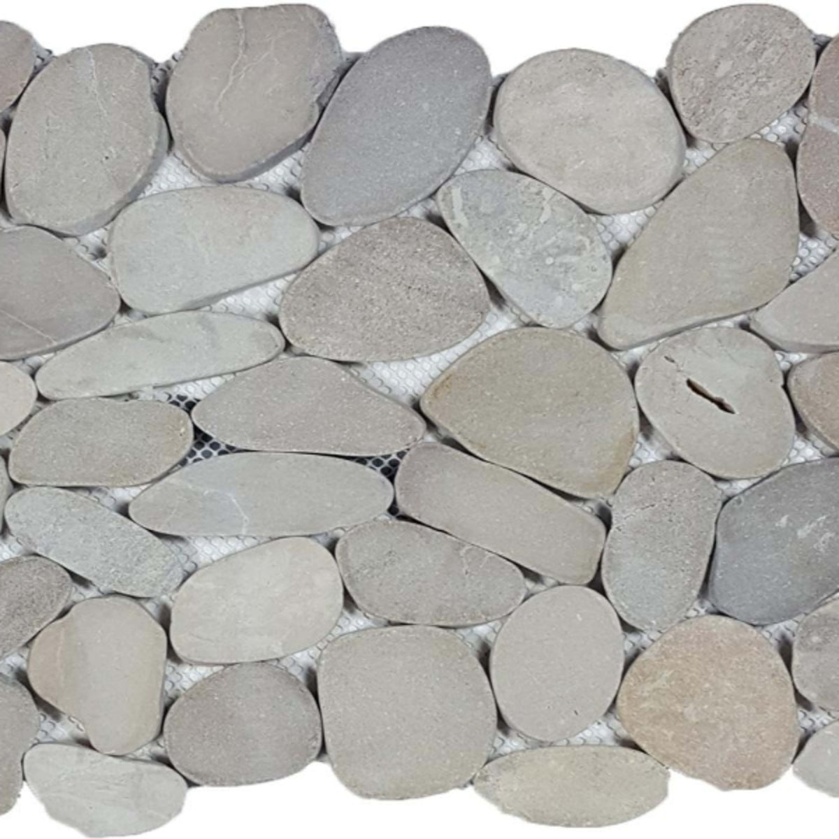 Ocean Stones - Sliced Mosaic in Tan Tile