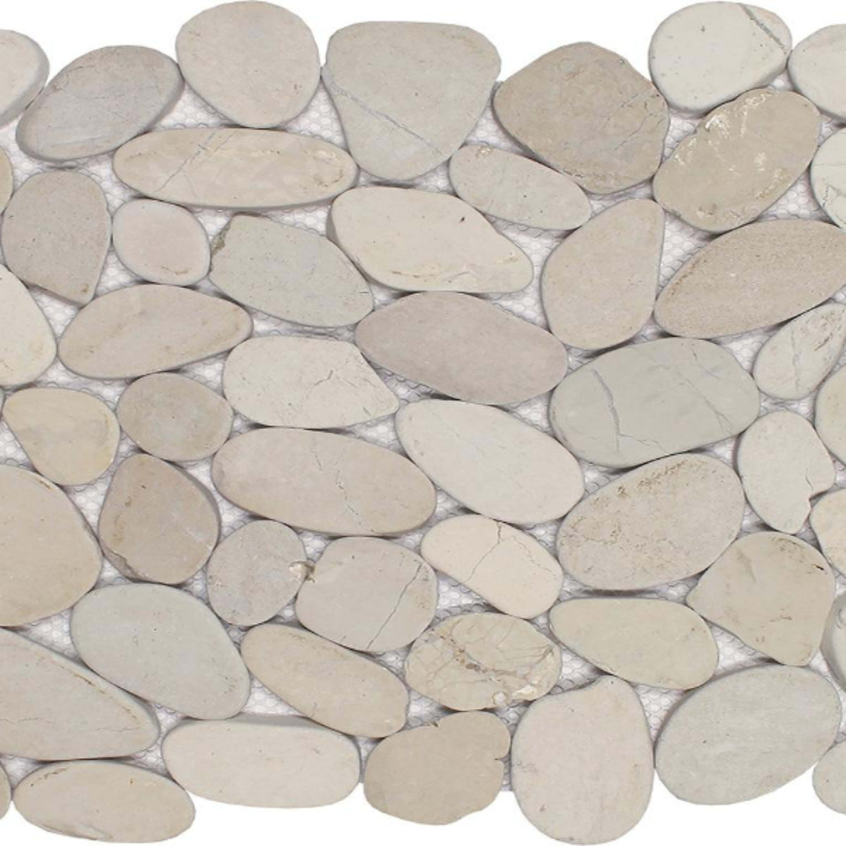 Ocean Stones - Sliced Mosaic in Cream Tile