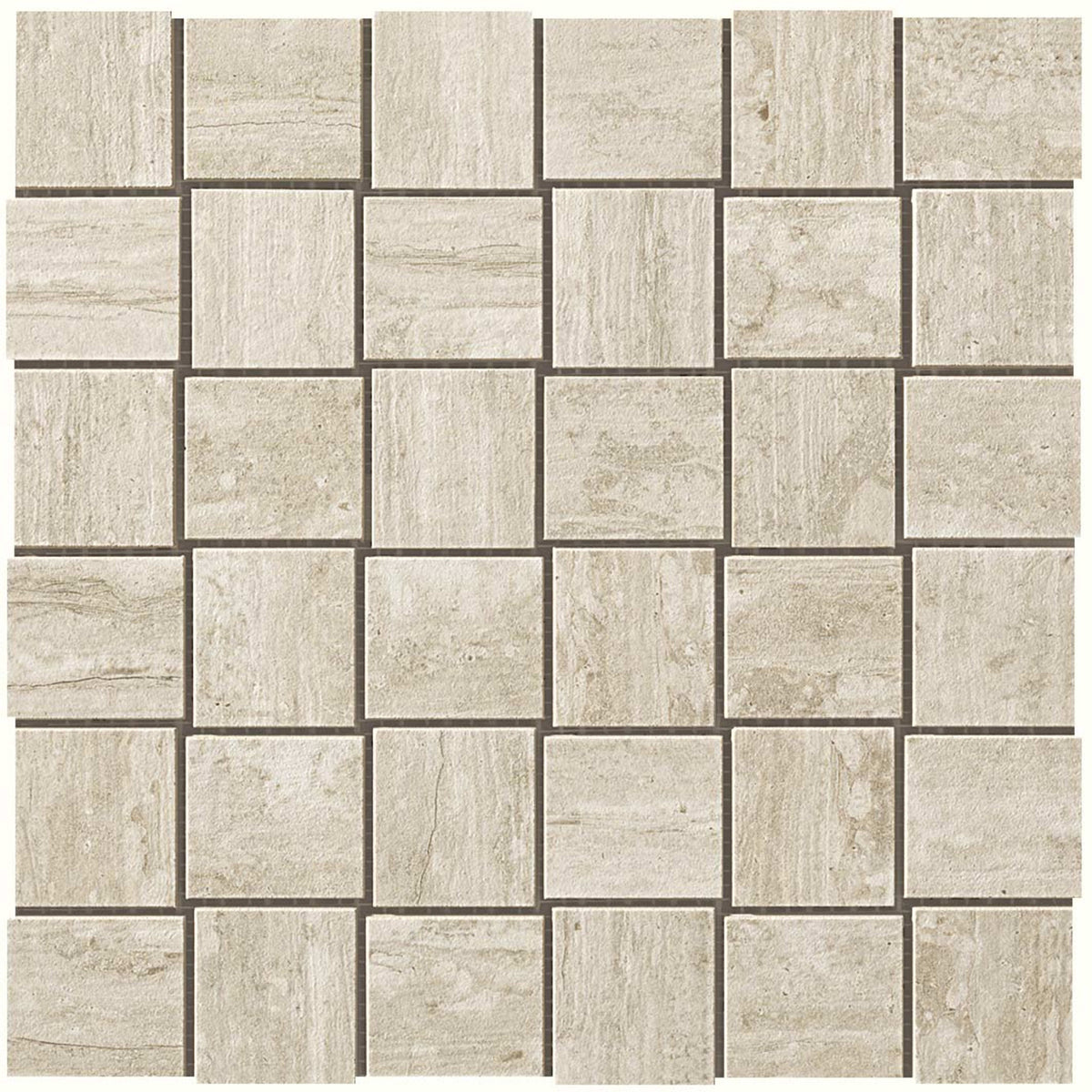 Path in White Net Mosaic Tile