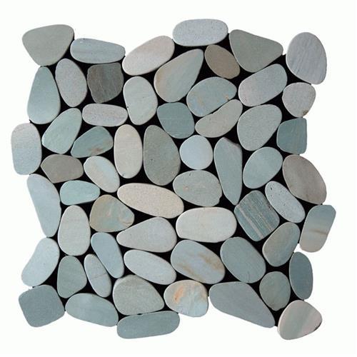 Botany Bay Pebbles - Sliced in Sea Green Natural Stone