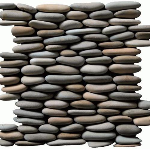 Botany Bay Pebbles - Stacked in Olive Natural Stone