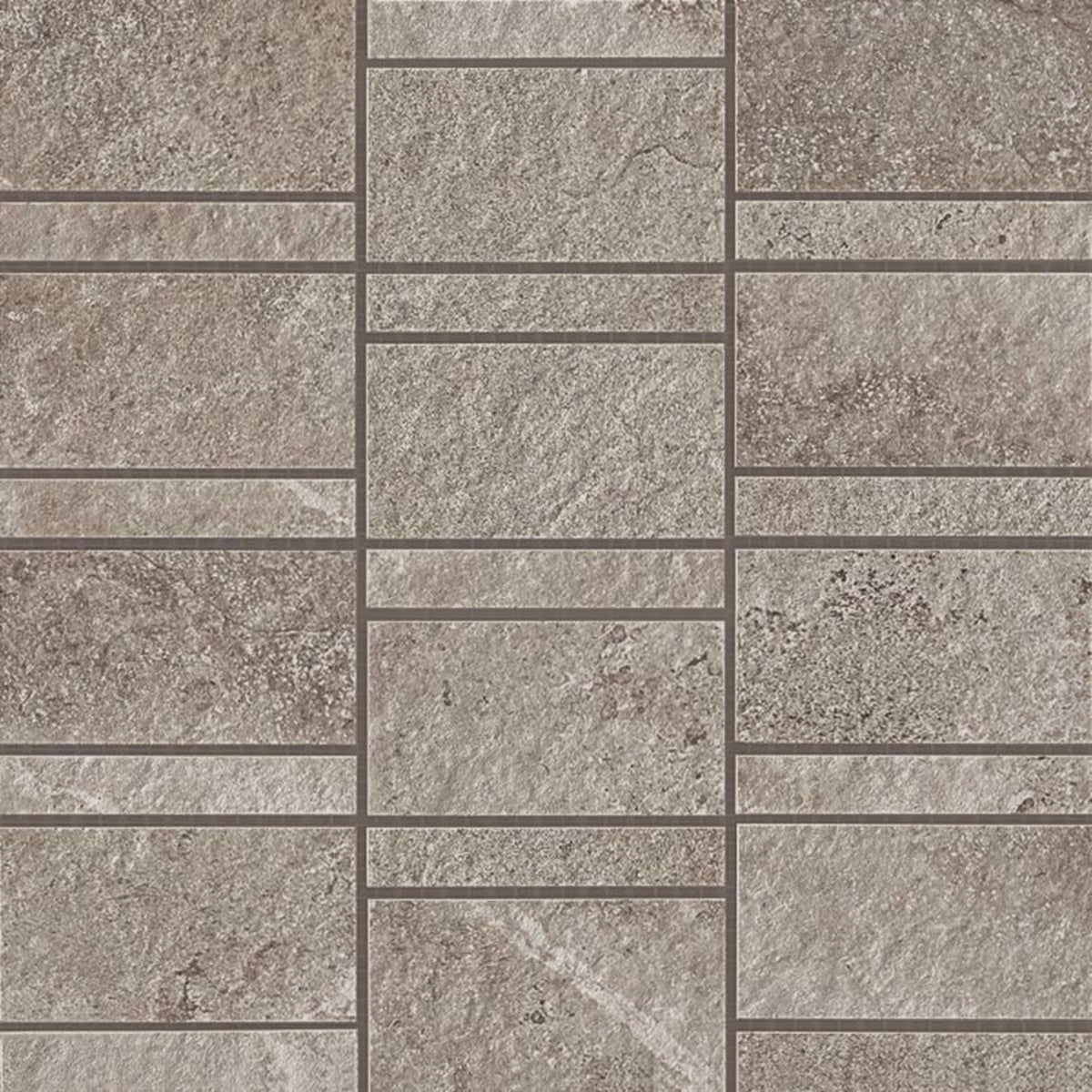 Ridge in Greige Row Mosaic Tile